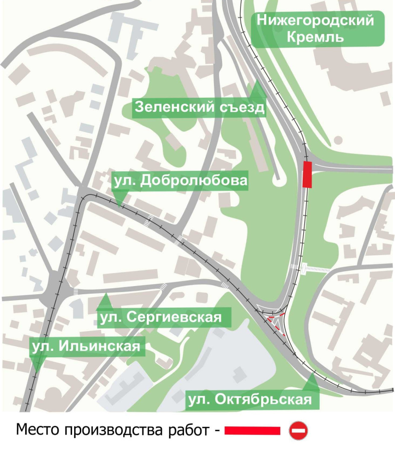 Движение транспорта ограничат на участке Зеленского съезда в Нижнем Новгороде - фото 1