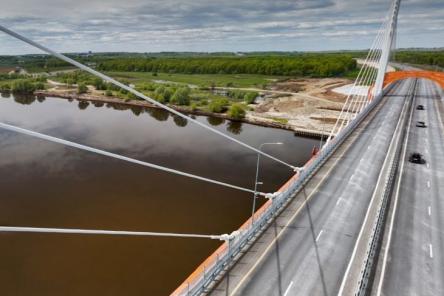 Появилось фото нового моста через Оку на М-12 в Нижегородской области
