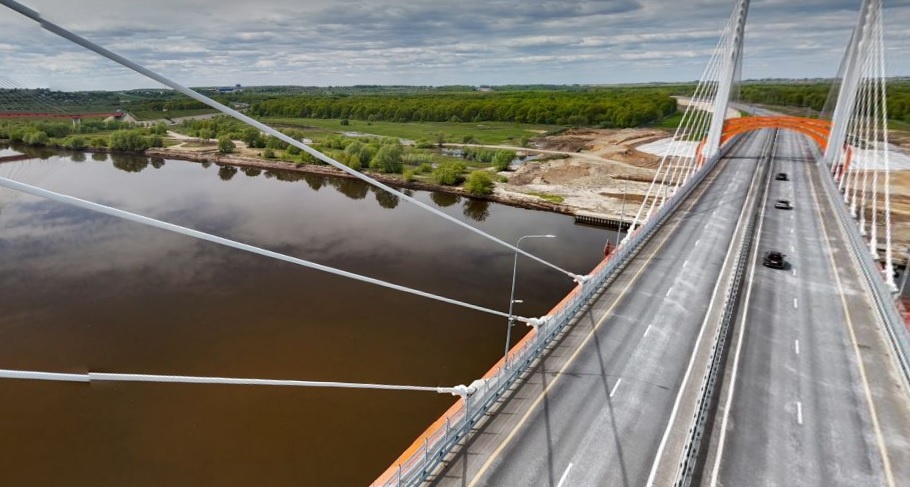 Появилось фото нового моста через Оку на М-12 в Нижегородской области