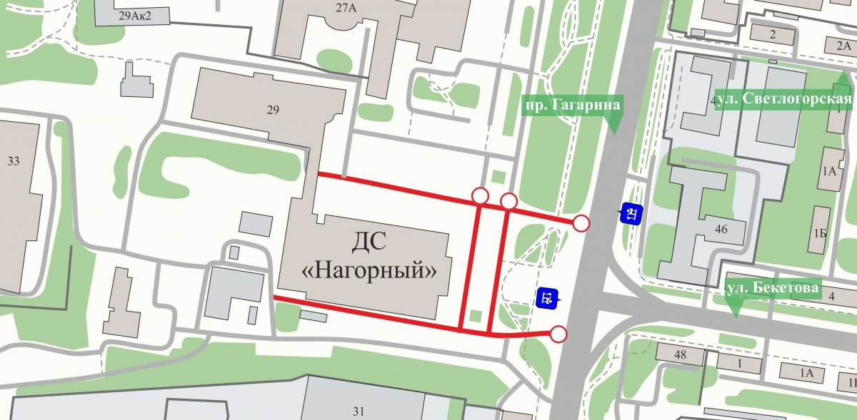 Движение транспорта по местному проезду проспекта Гагарина будет ограничено 22&mdash;24 декабря - фото 1