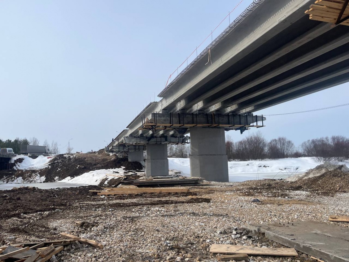 Готовность моста через реку Теша в Навашинском округе превышает 50% - фото 1