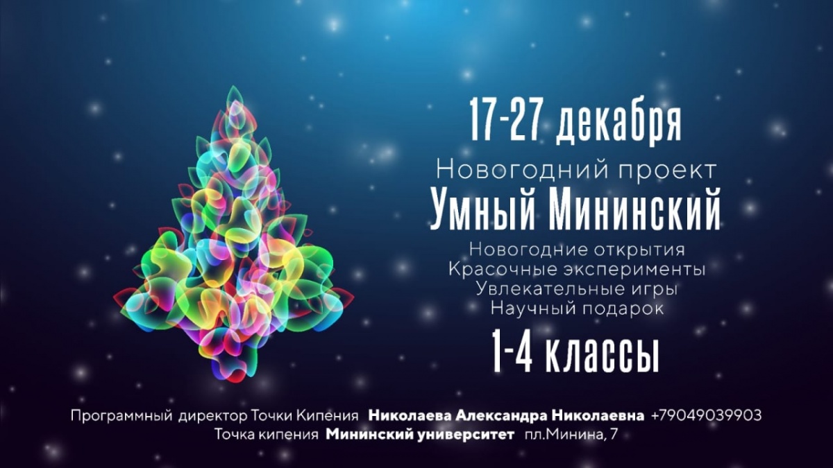 Мининский университет проведет новогодние праздники для детей 1-4 классов - фото 1