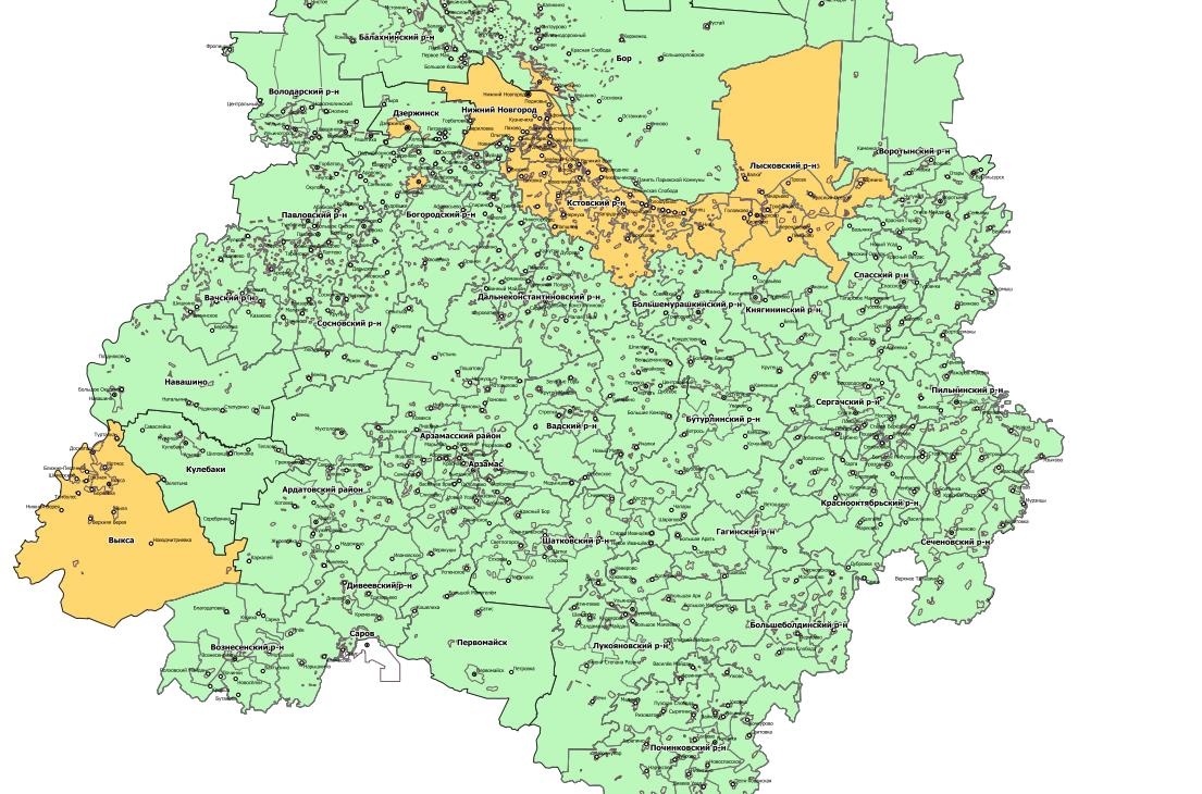 Карту заражения Нижегородской области коронавирусом опубликовало правительство