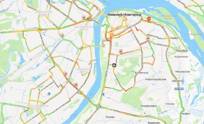 Гигантские пробки в 9 баллов сковали Нижний Новгород после праздников - фото 1